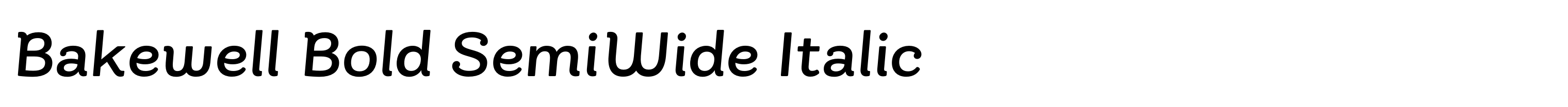 Bakewell Bold SemiWide Italic